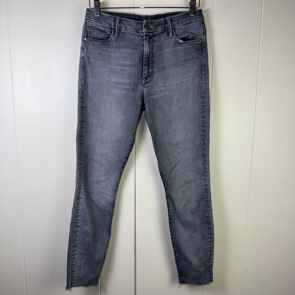 Mother high waisted looker ankle fray‎ huntress jeans sz 31